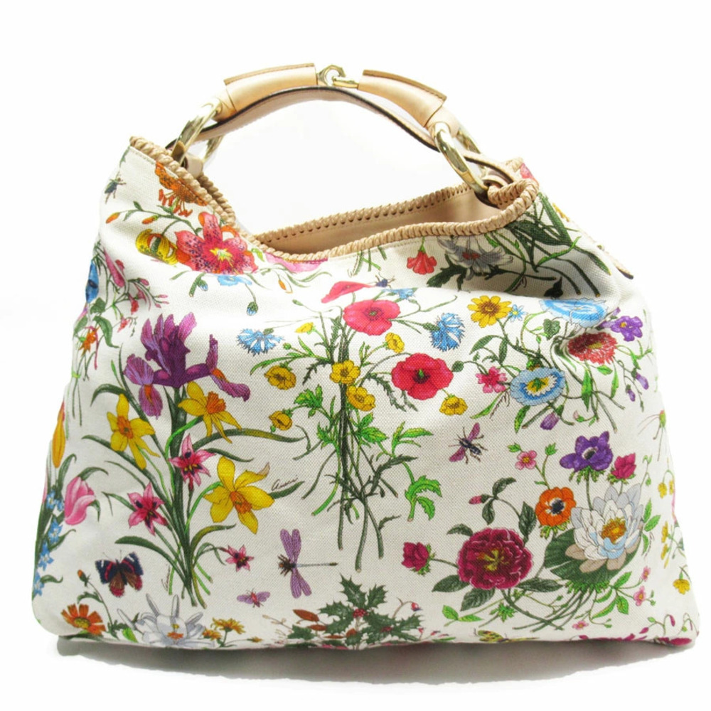 Gucci Flora Flower handbag canvas leather multicolor